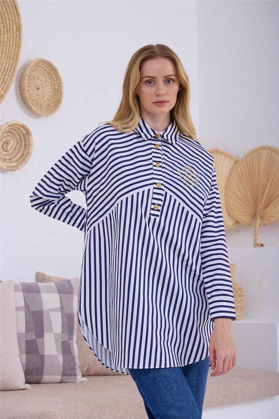 Mood Basıc Gömlek Lacivert