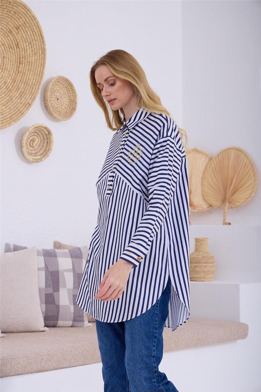 Mood Basıc Gömlek Lacivert