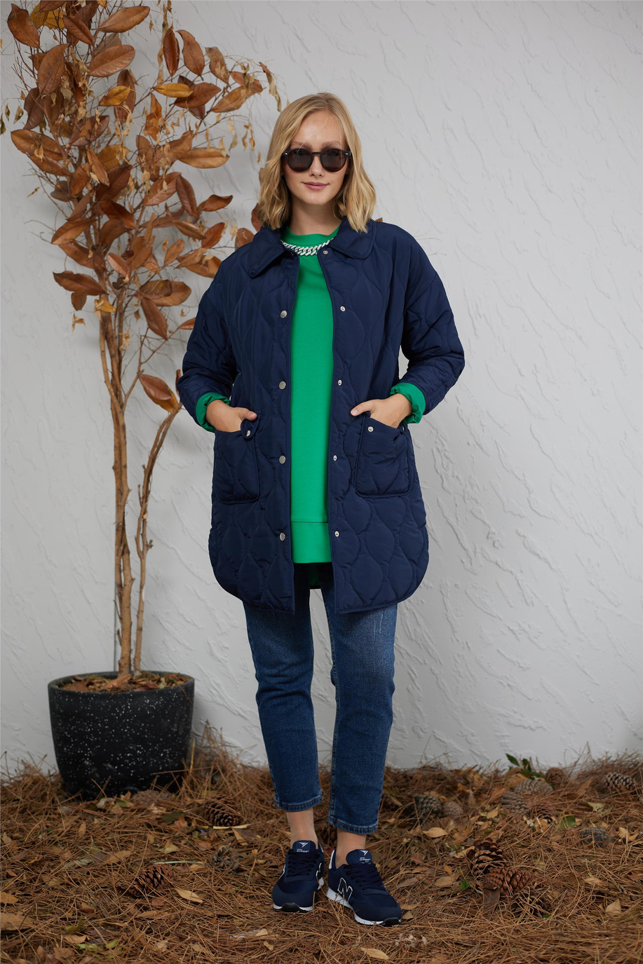 Mood Basıc Lacivert Mont