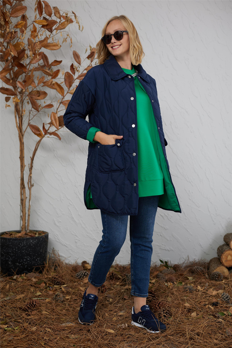 Mood Basıc Lacivert Mont