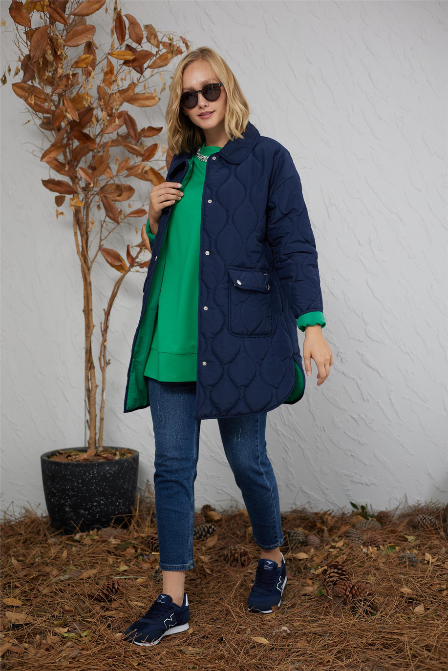 Mood Basıc Lacivert Mont