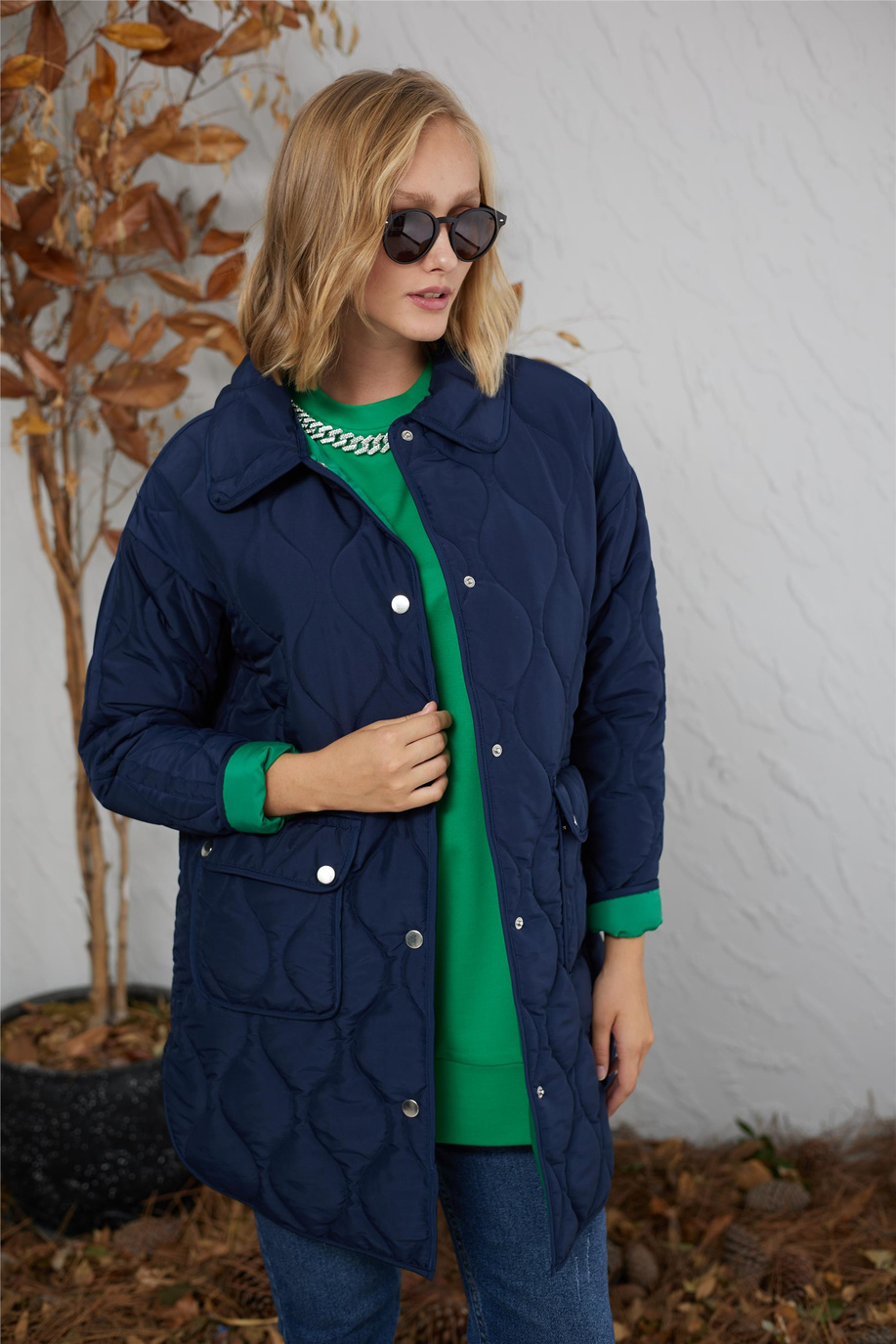 Mood Basıc Lacivert Mont