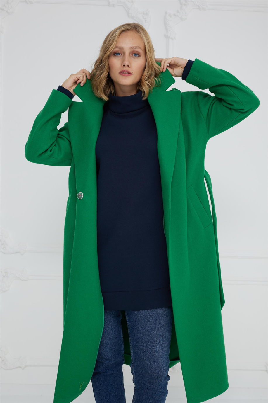 Mood Basıc Yeşil Kaban