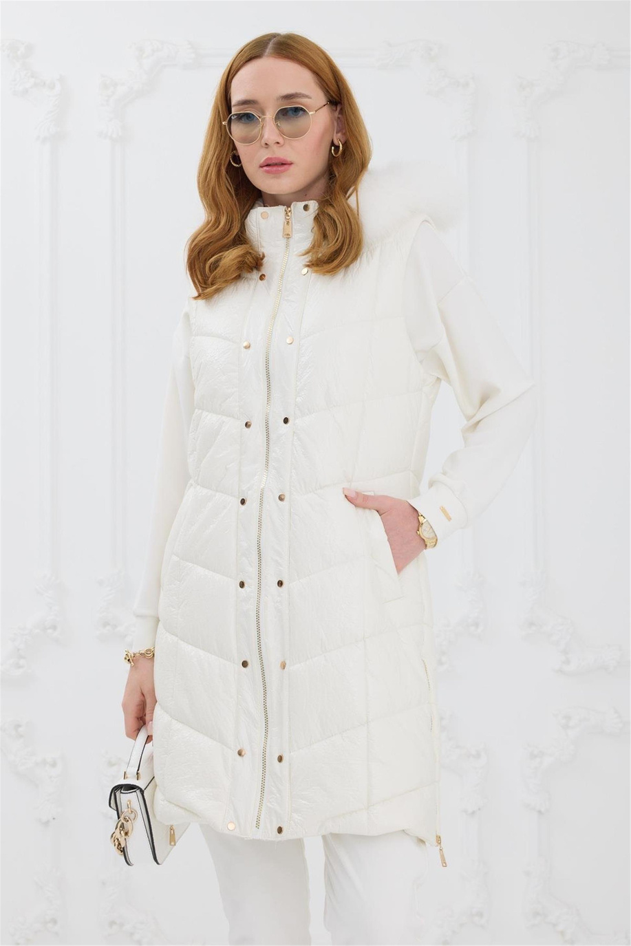 Moodbasic Ekru Yelek