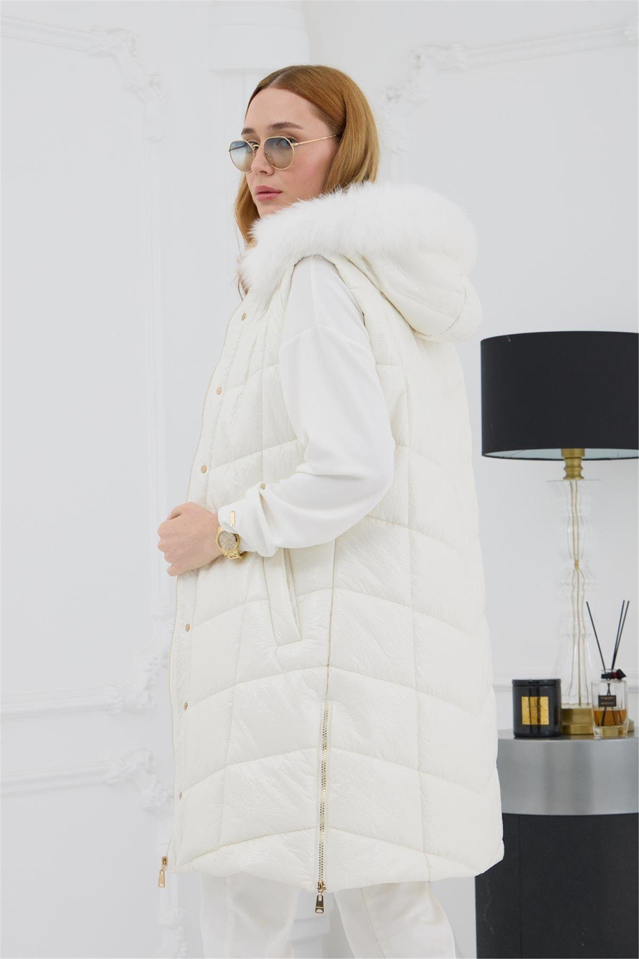 Moodbasic Ekru Yelek