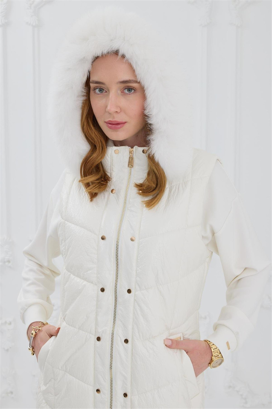 Moodbasic Ekru Yelek