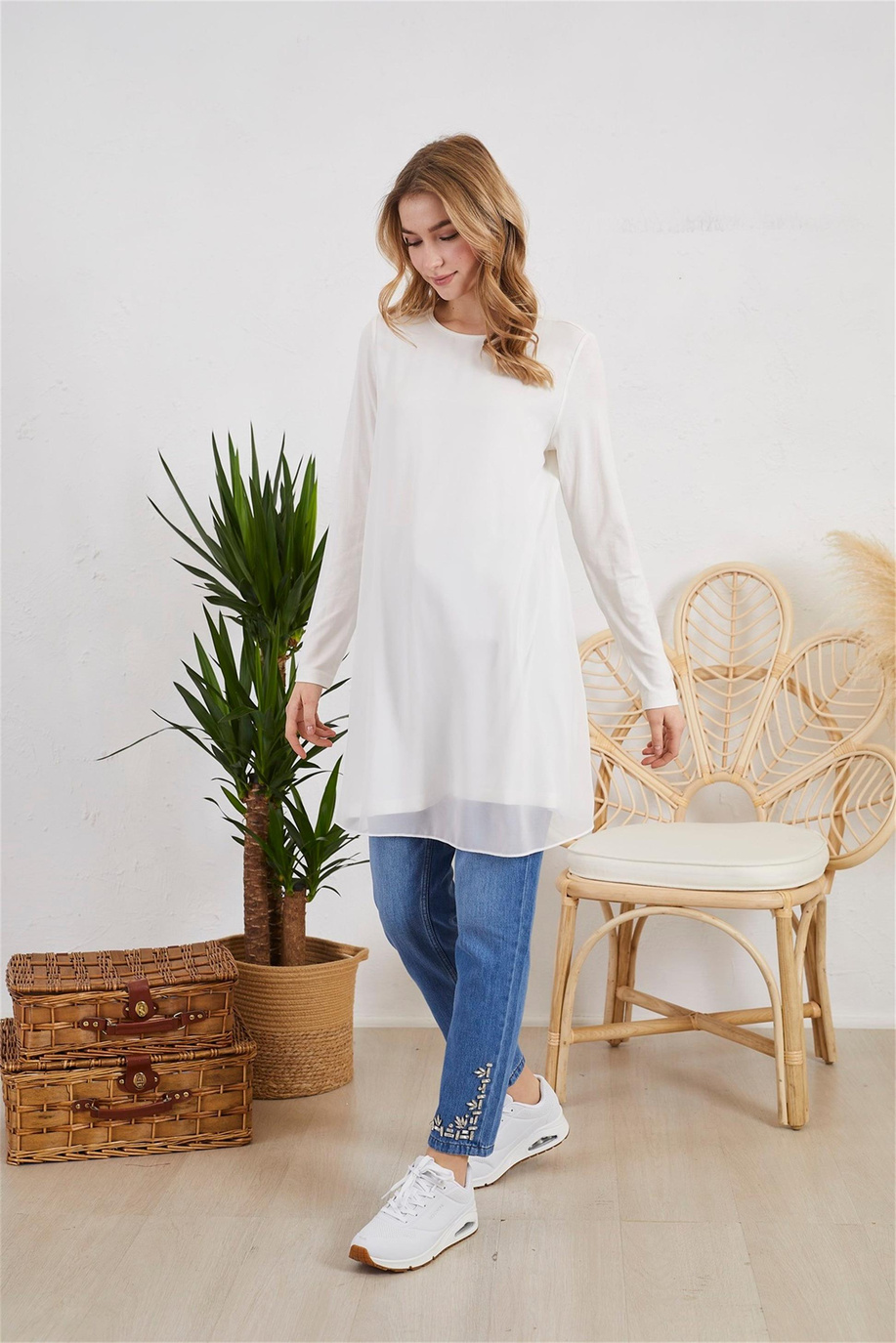 My Mood Ekru Tunik