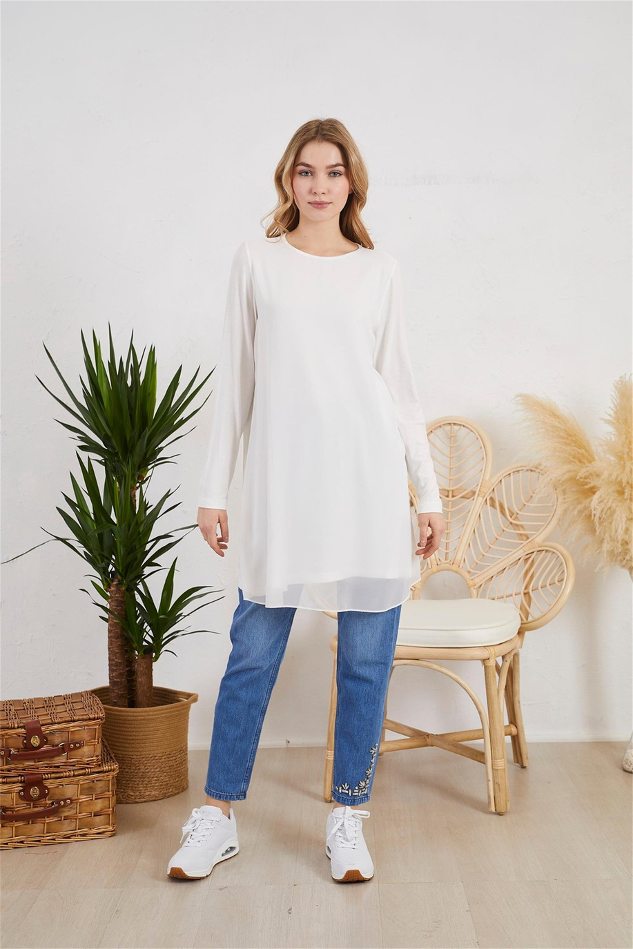 My Mood Ekru Tunik