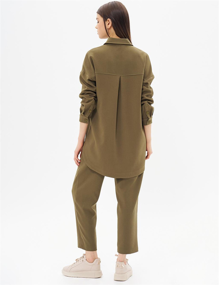 Nakış İşlemeli Haki Takım