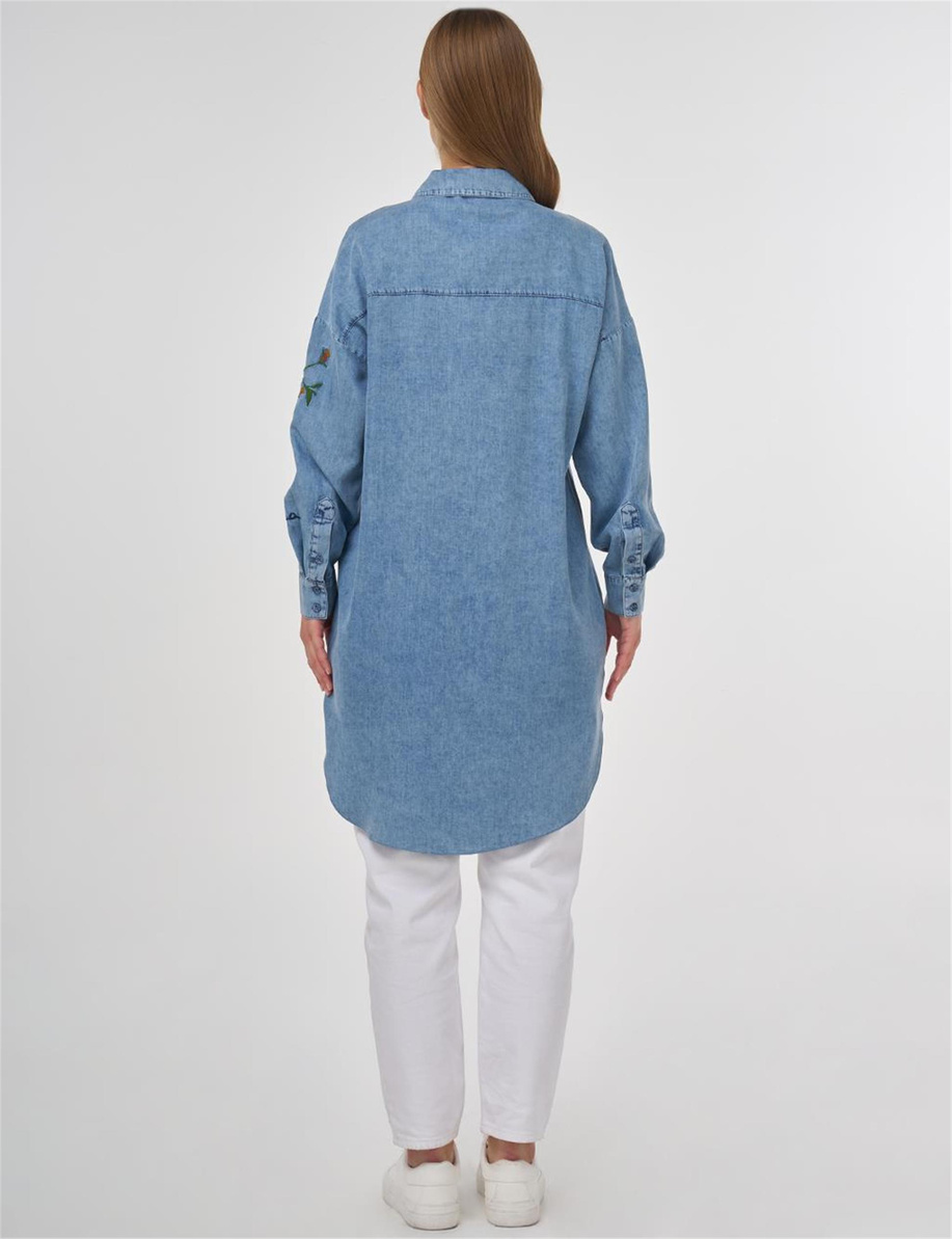 Nakışlı Lyocell Tunik Havlu Yıkama