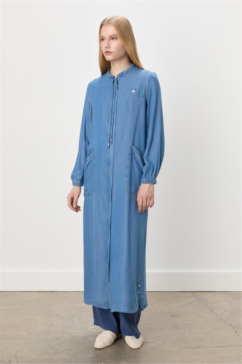 Nihan Pardösü Buz Mavi - 251GY5018NH.1