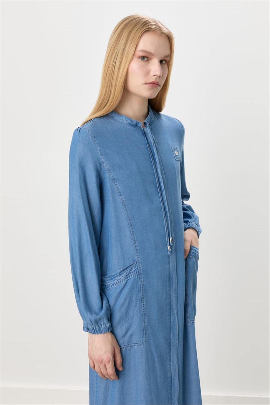 Nihan Pardösü Buz Mavi - 251GY5018NH.1