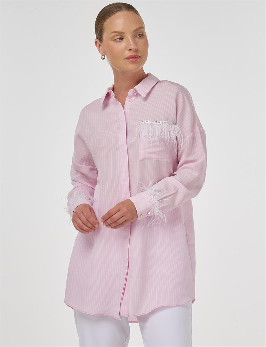 Otrişli Modal Tunik Pembe