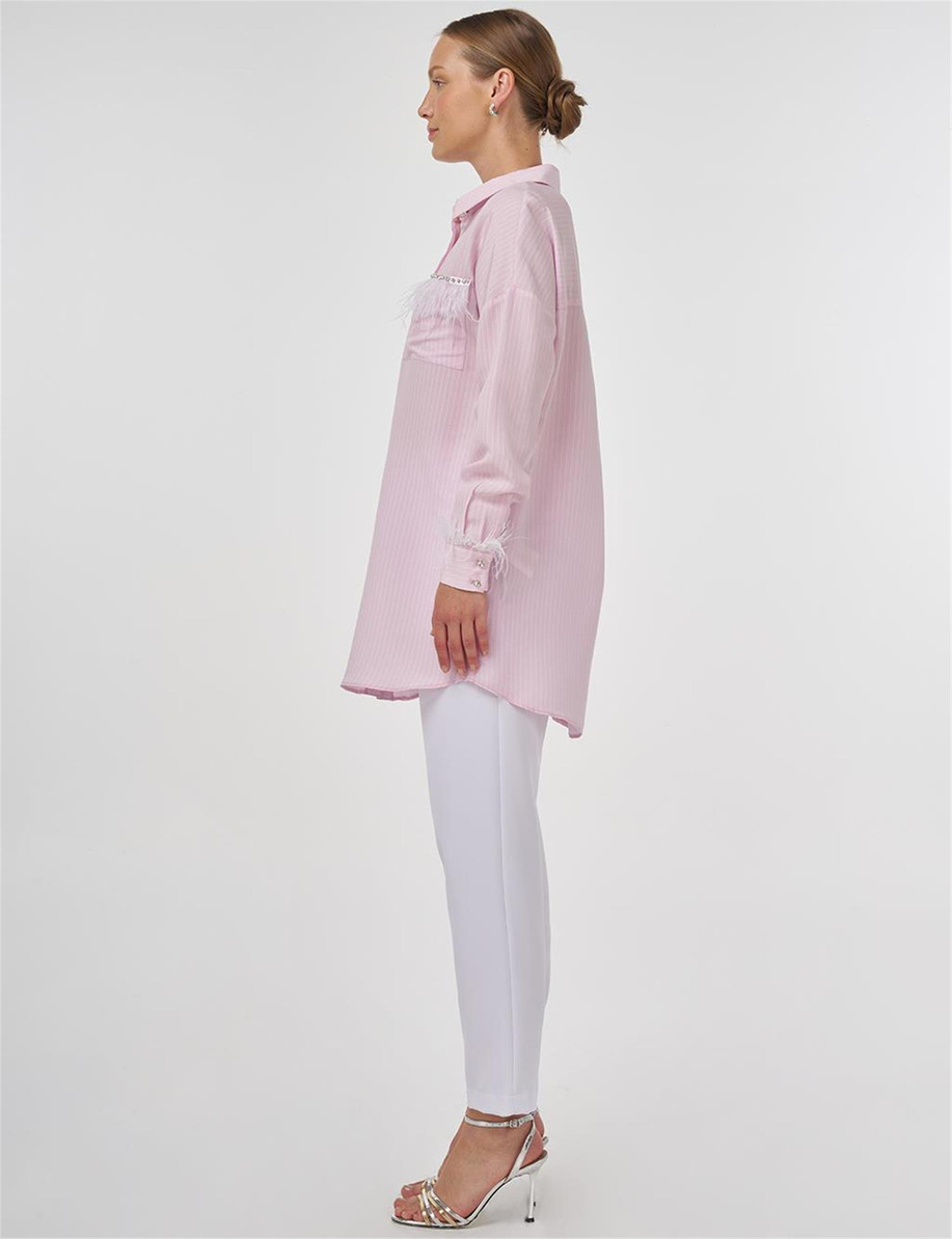 Otrişli Modal Tunik Pembe