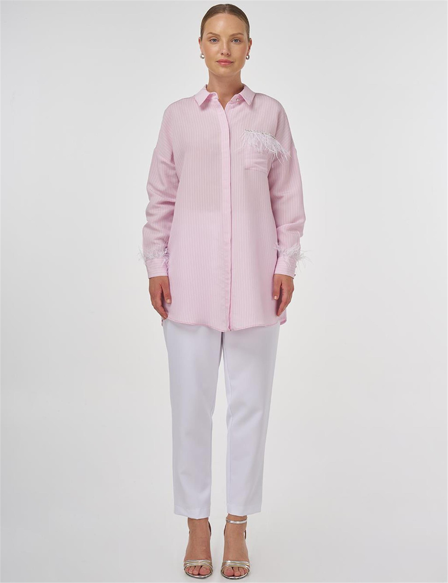 Otrişli Modal Tunik Pembe