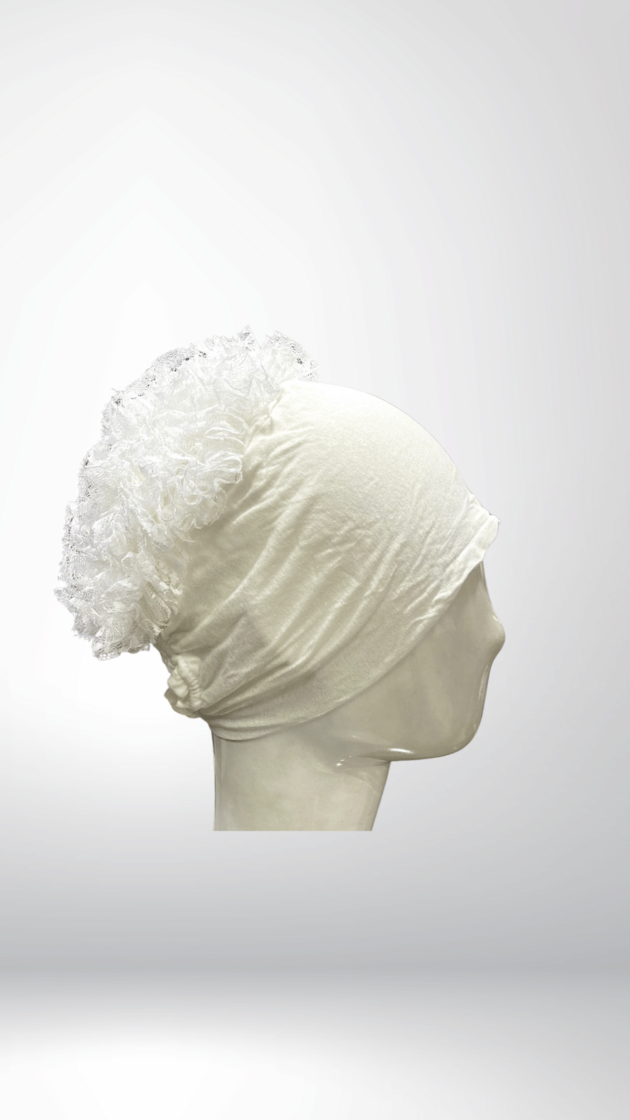 Özmin Dikişsiz Fırfırlı Bone Ekru