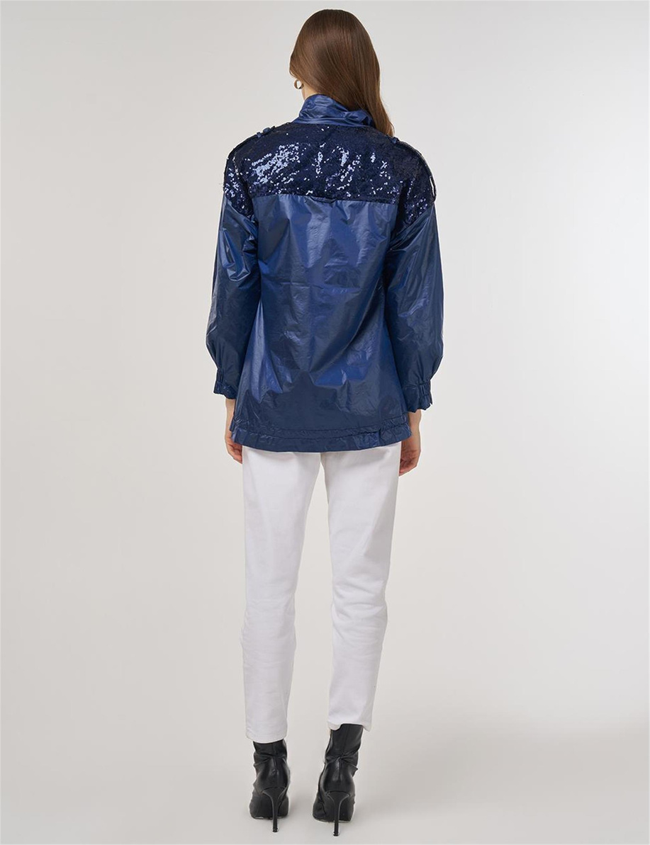 Payet İşlemeli Ceket İndigo