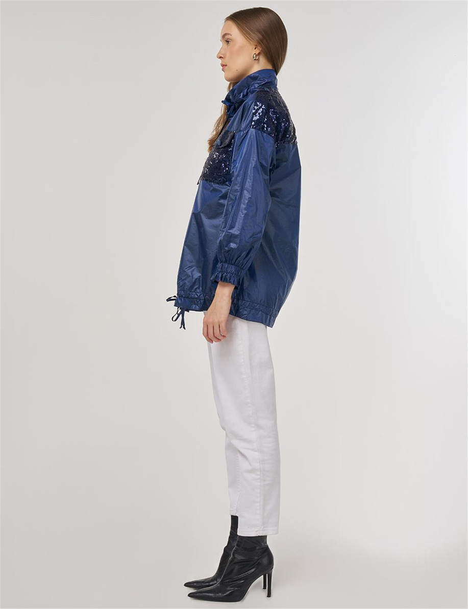 Payet İşlemeli Ceket İndigo