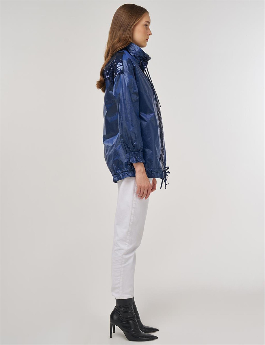 Payet İşlemeli Ceket İndigo