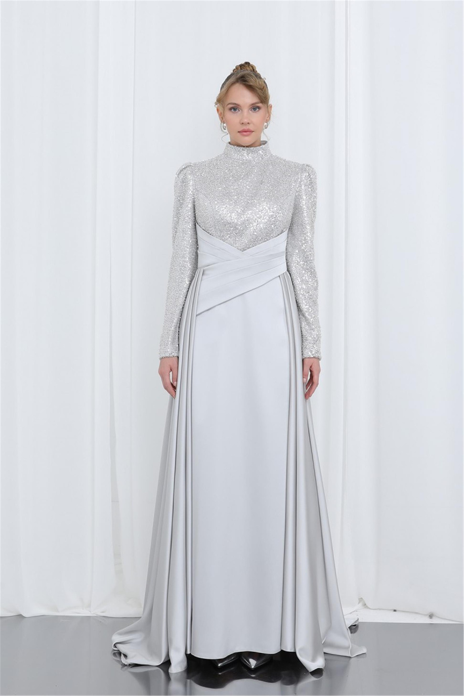 Puane Abiye Gri - 25YP12586