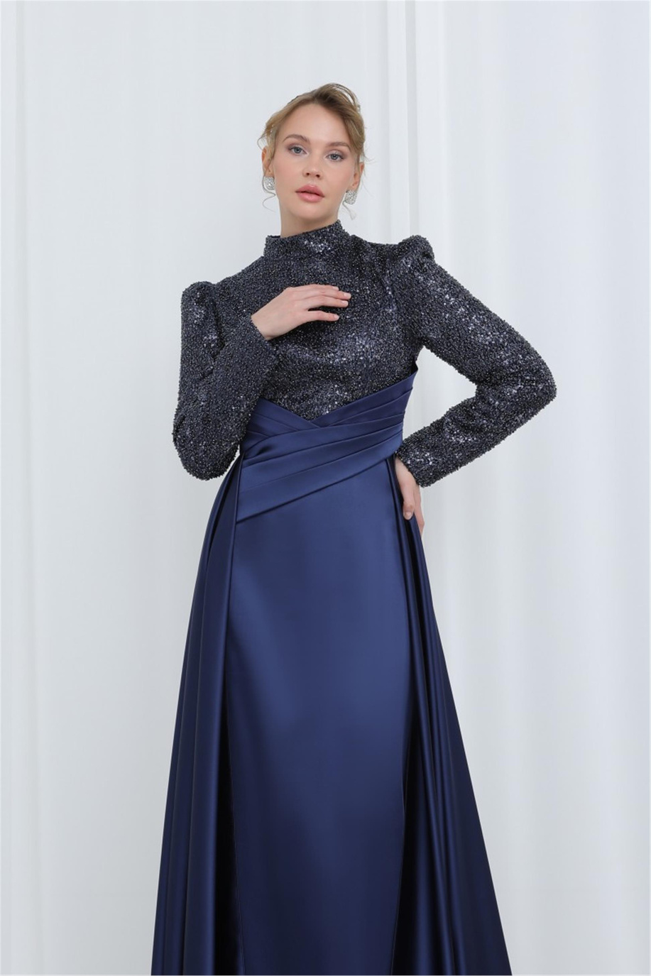 Puane Abiye Navy - 25YP12586