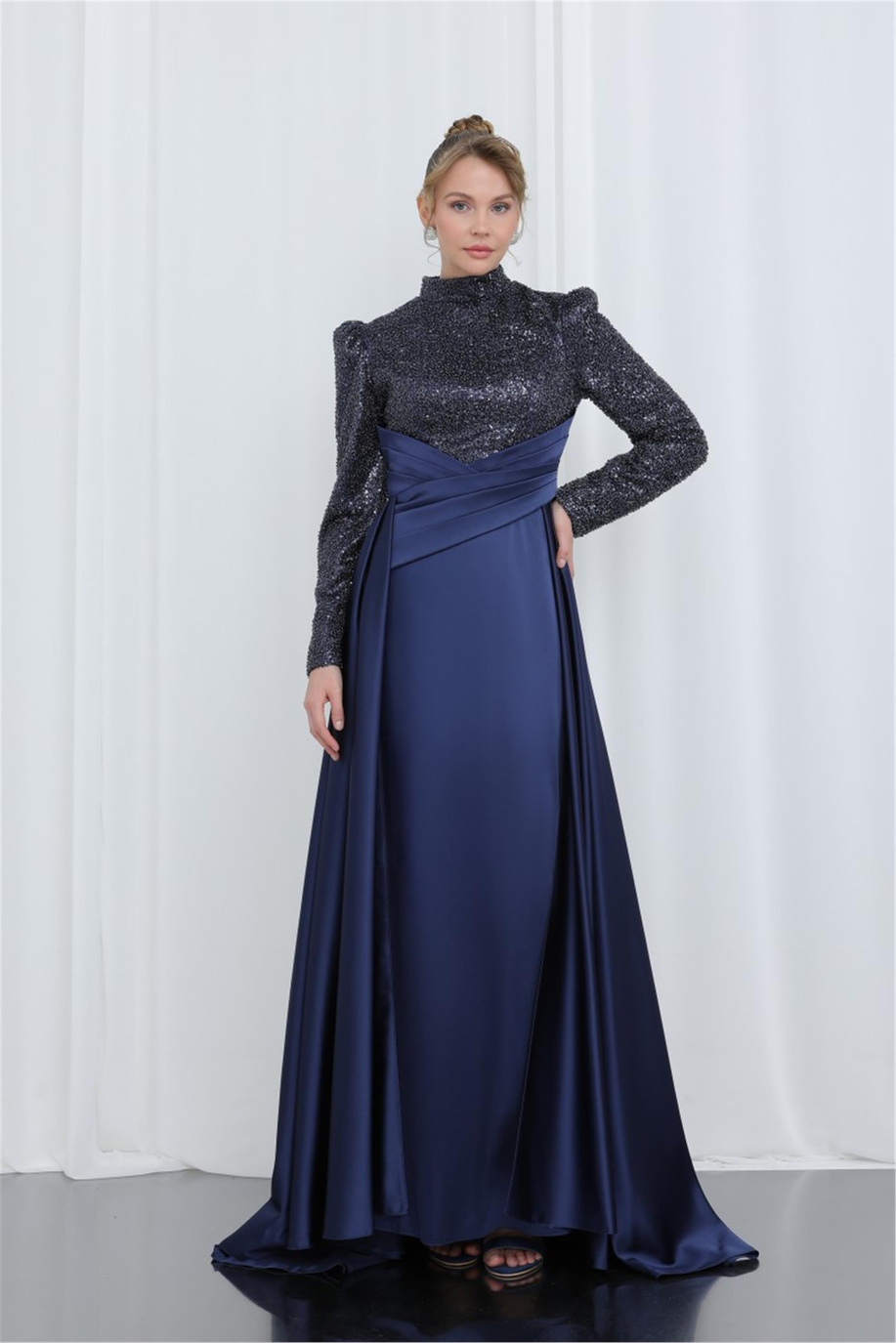Puane Abiye Navy - 25YP12586