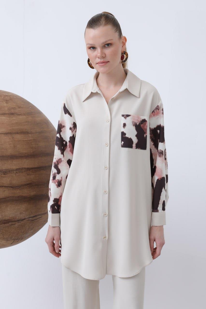 Puane Bej Gömlek - 25YP10662