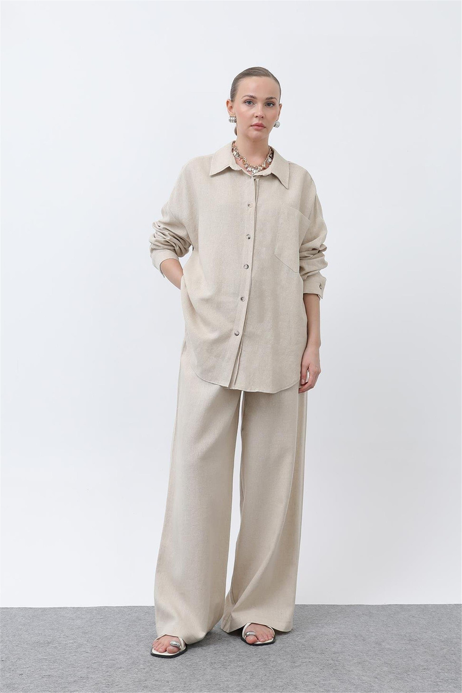Puane Bej Gömlek - 25YP32307