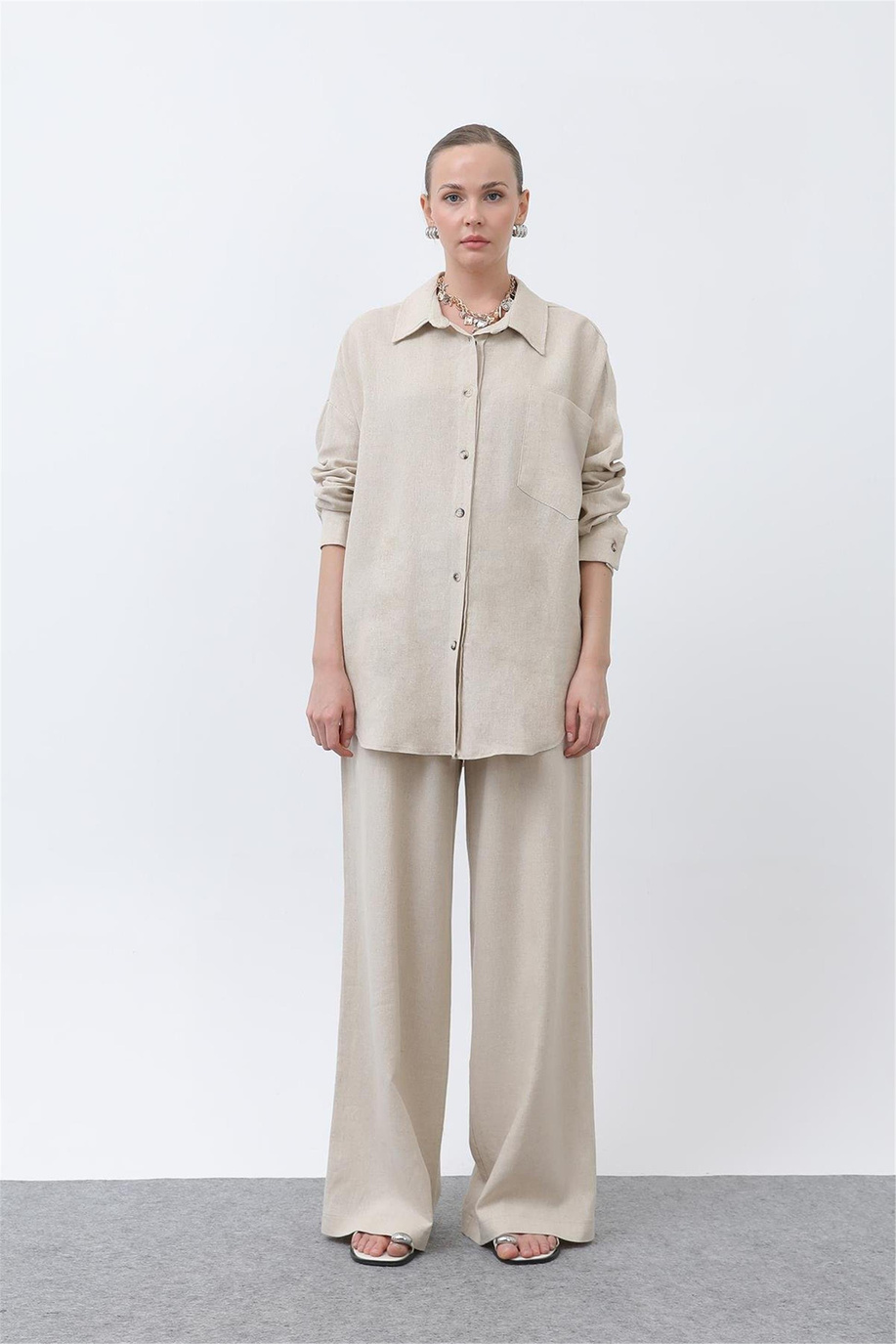 Puane Bej Gömlek - 25YP32307