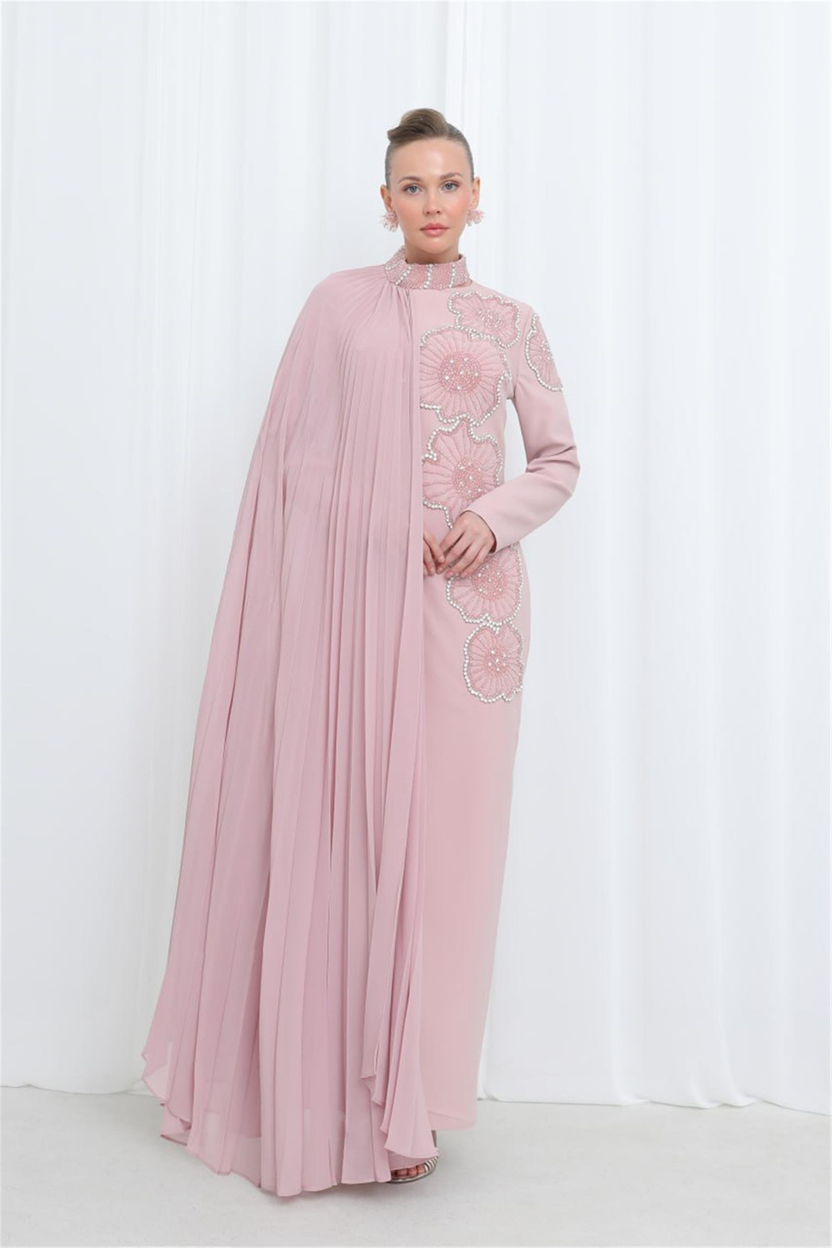 Puane Elbise 25YP17013 Pudra