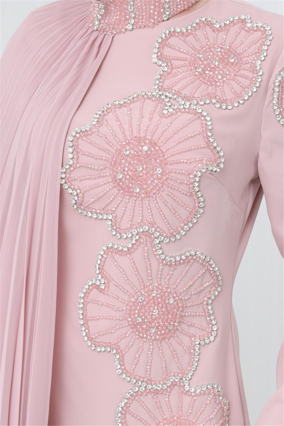 Puane Elbise 25YP17013 Pudra