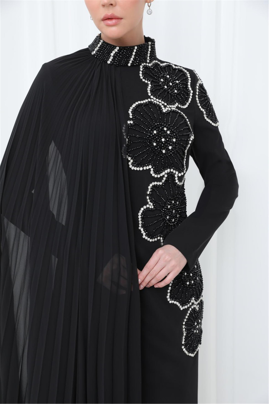 Puane Elbise 25YP17013 Siyah