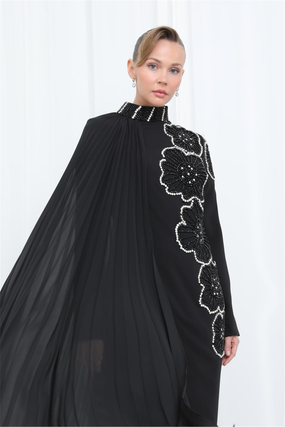 Puane Elbise 25YP17013 Siyah