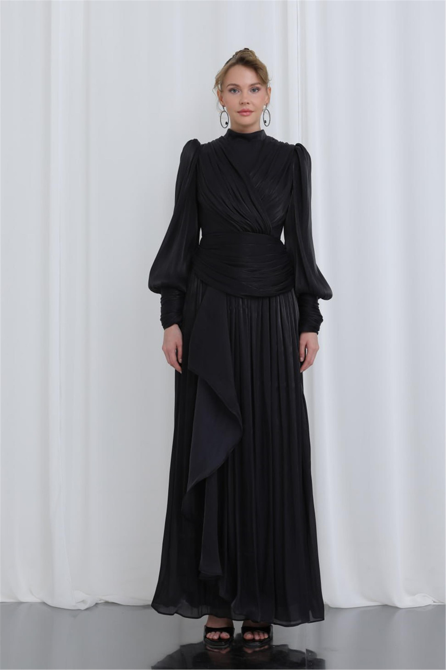 Puane Elbise 25YP17062 Siyah