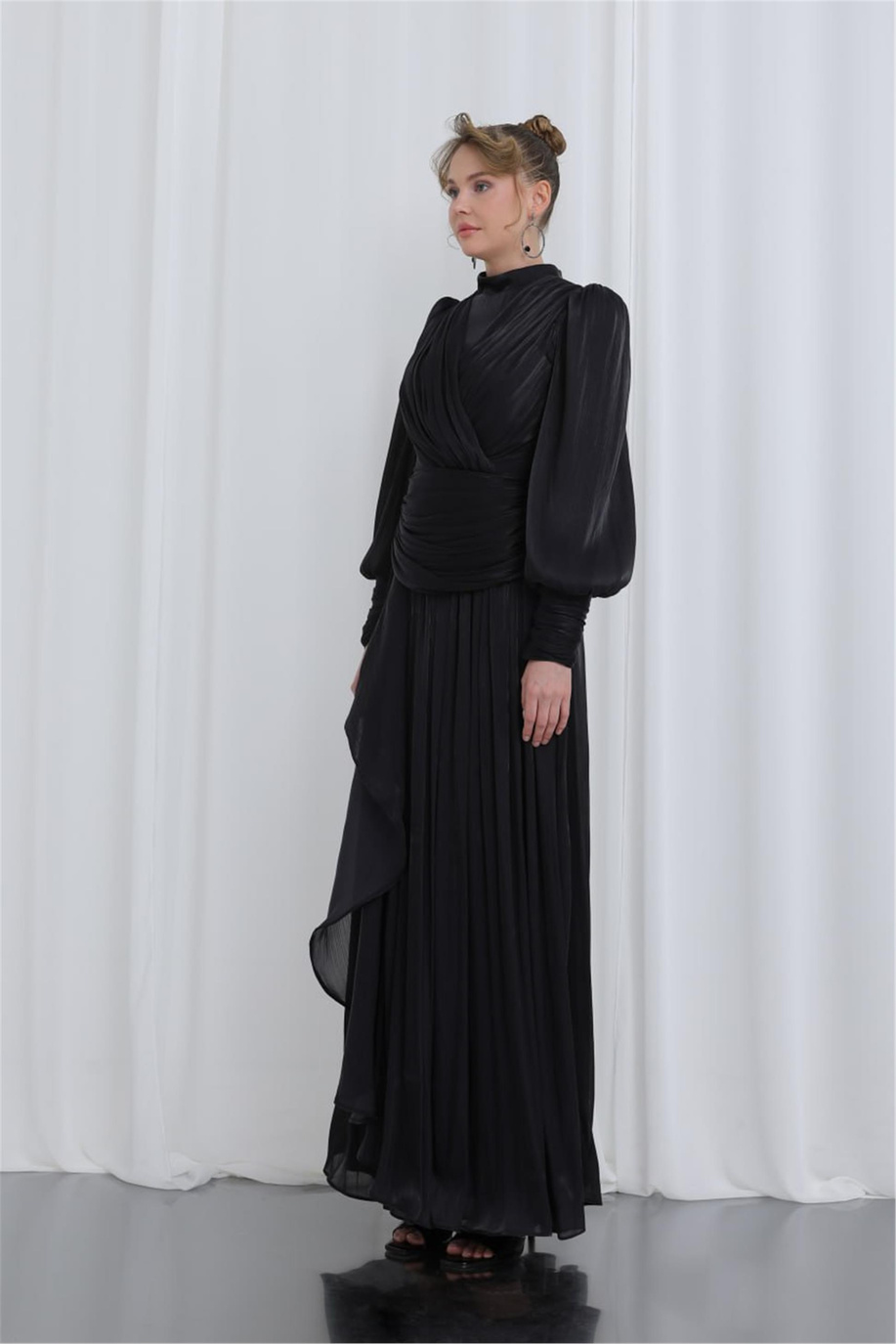 Puane Elbise 25YP17062 Siyah