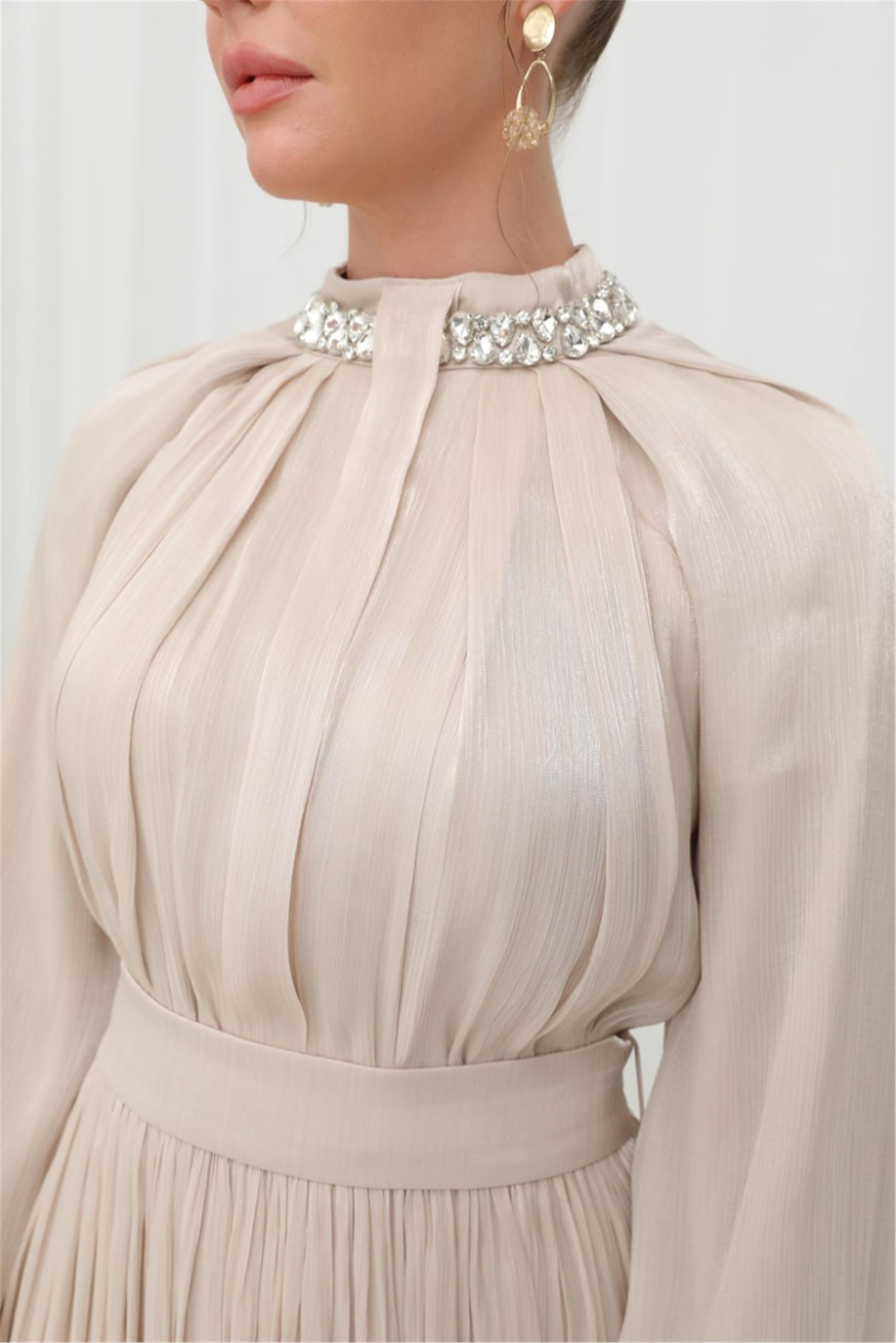 Puane Elbise Bej 25YP17001