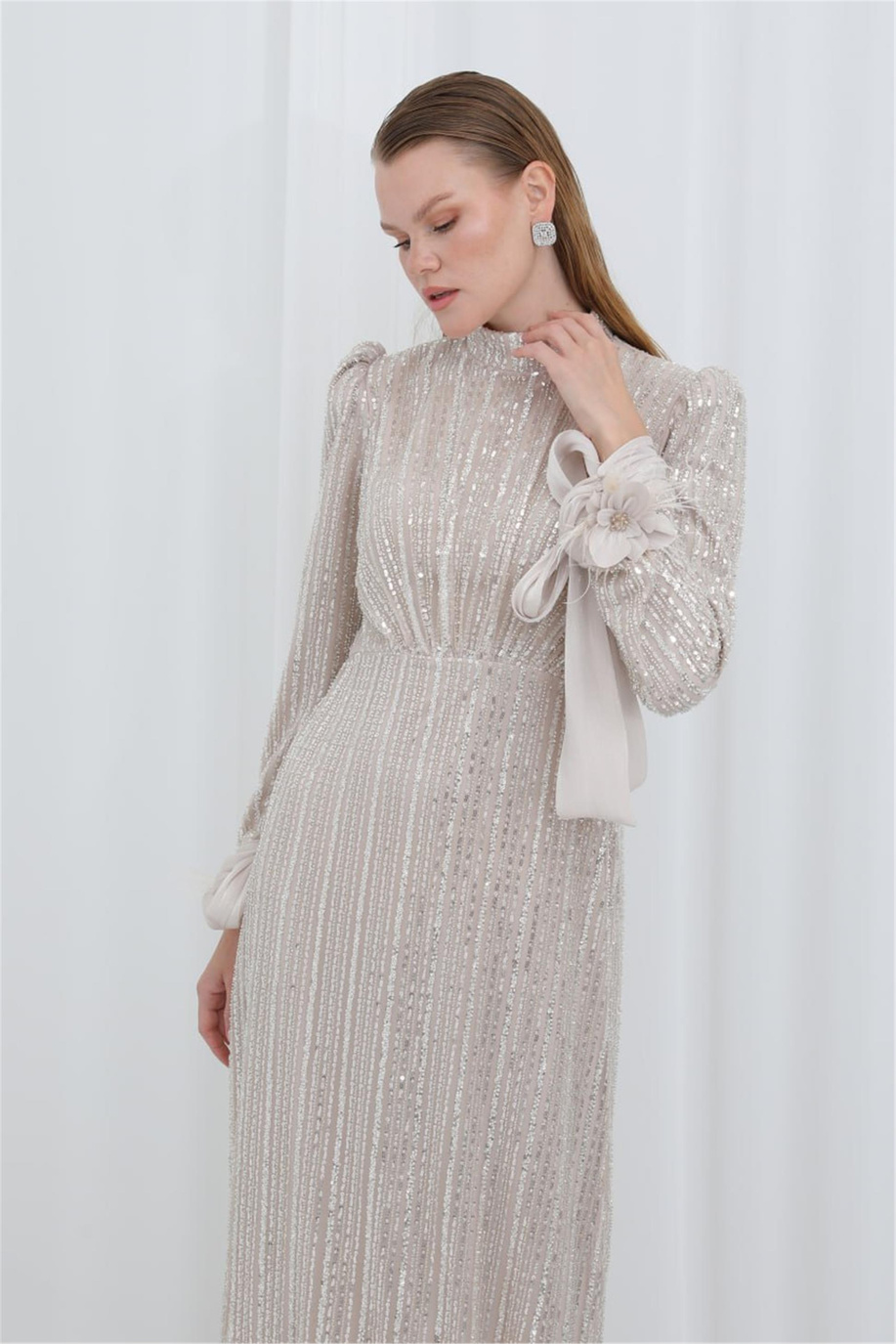 Puane Elbise Bej - 25YP17031