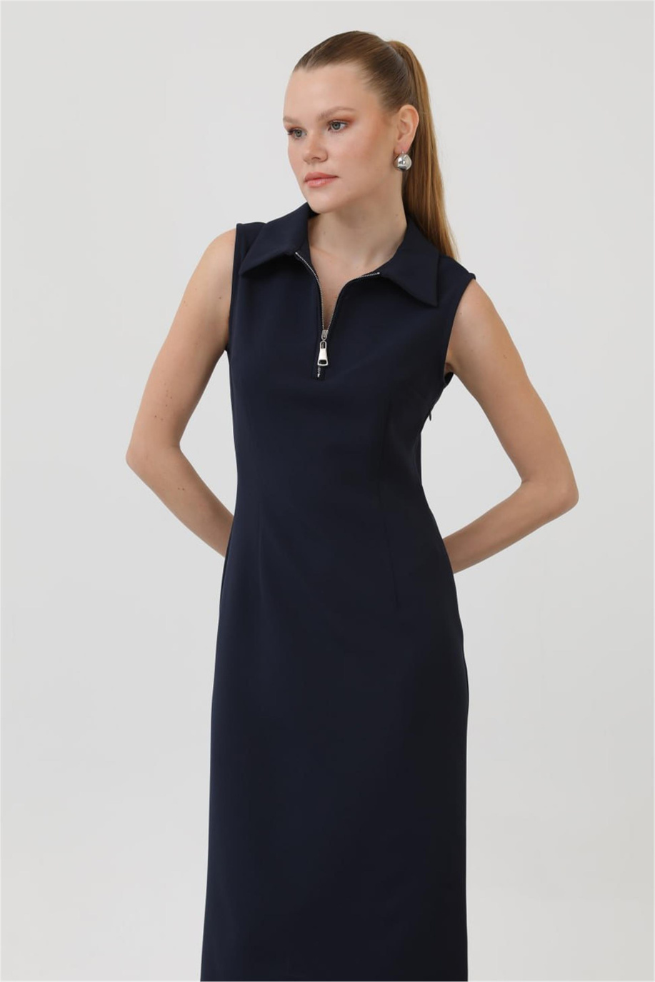 Puane Elbise Navy 25YP32149