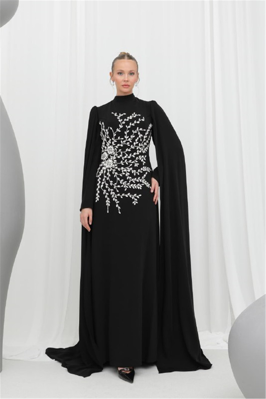 Puane Elbise Siyah 25YP12583