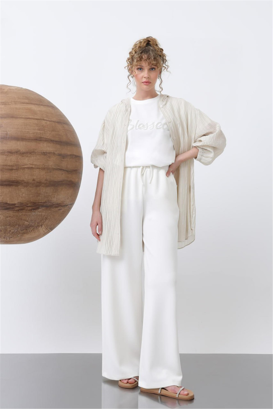 Puane Gömlek Bej - 25YP10626