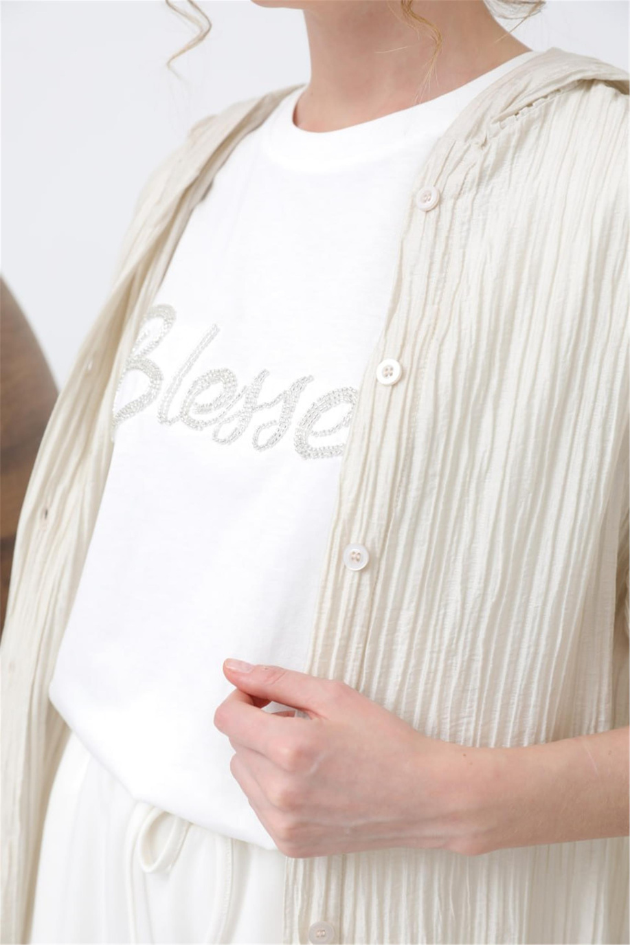 Puane Gömlek Bej - 25YP10626