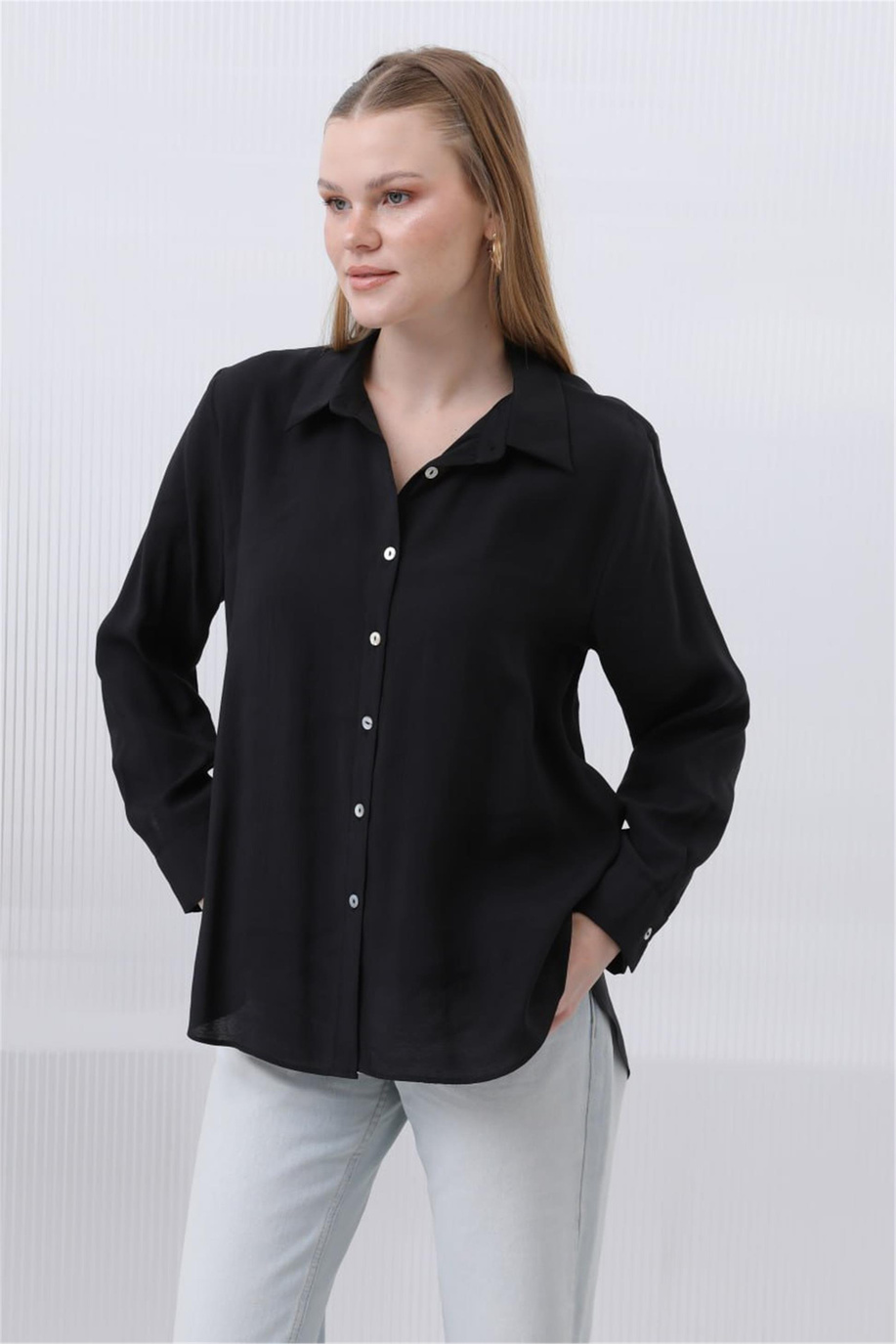 Puane Gömlek Siyah 25YP32207