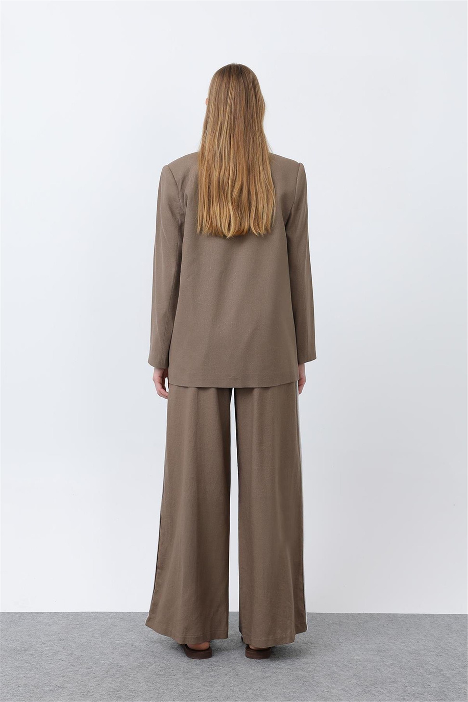 Puane Kahve-Ekru Pantolon - 25YP32302