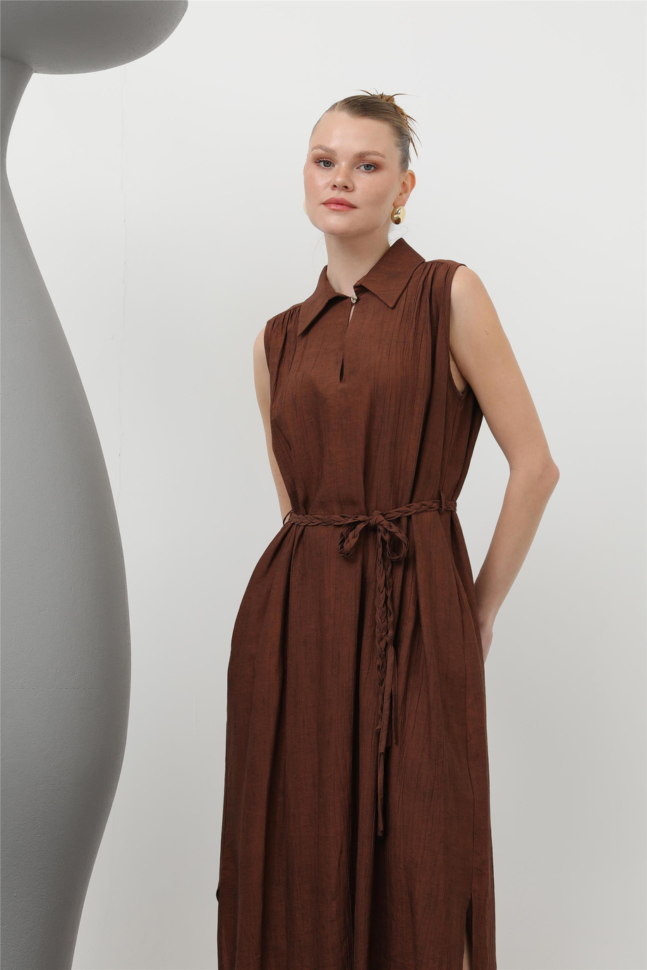 Puane Kahve Elbise - 25YP32215