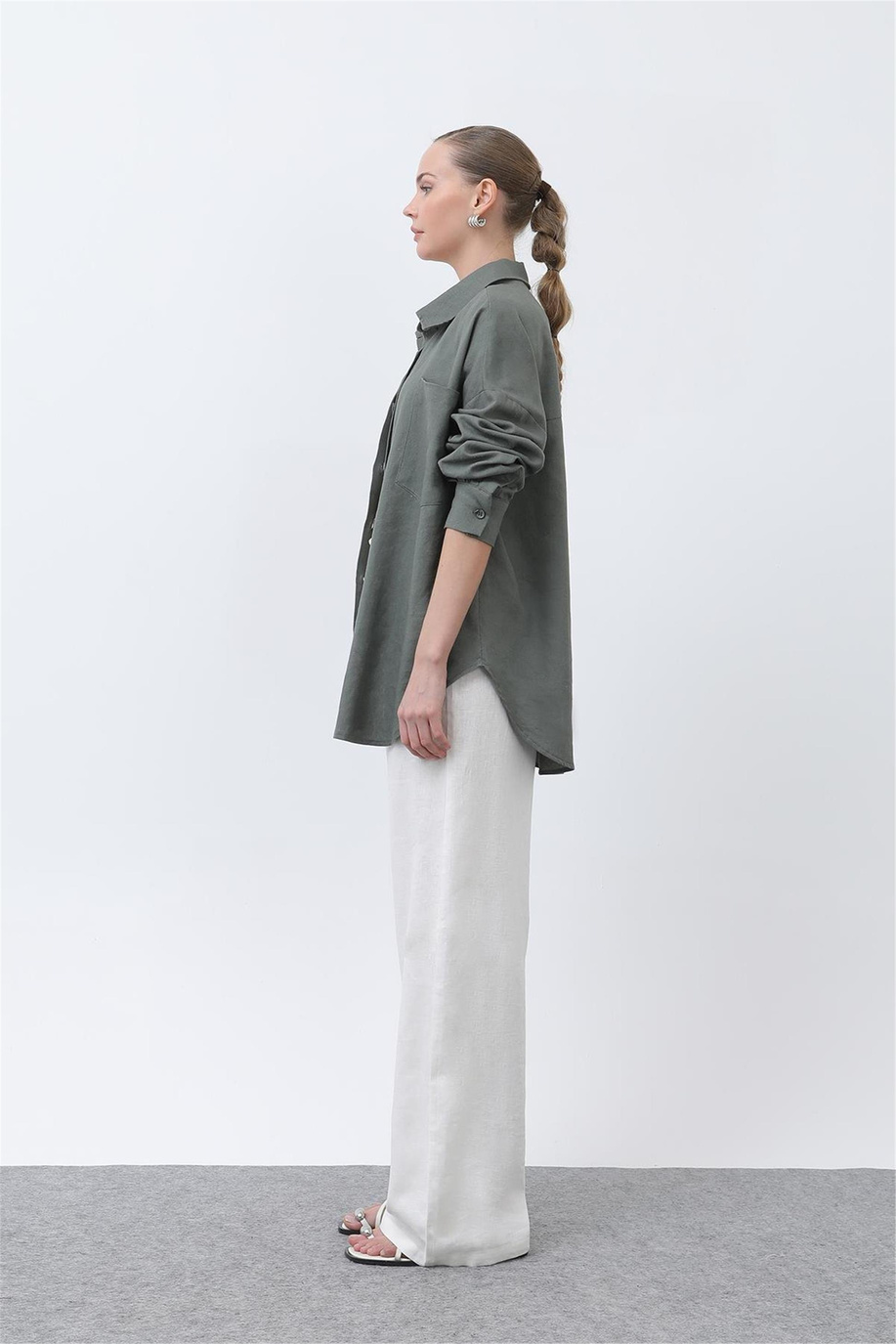 Puane Koyu Haki Gömlek - 25YP32307