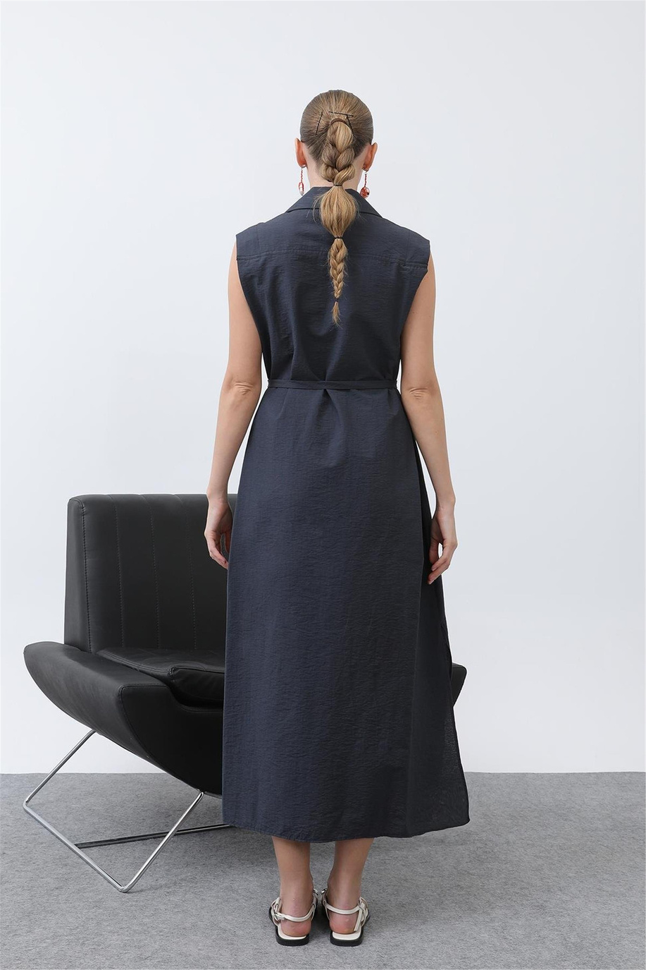 Puane Navy Elbise - 25YP32242