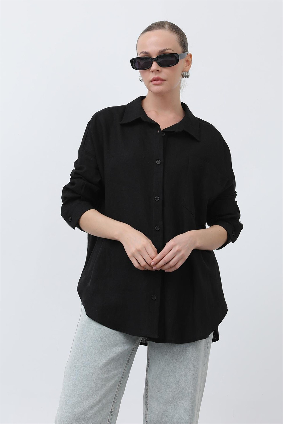 Puane Siyah Gömlek - 25YP32307