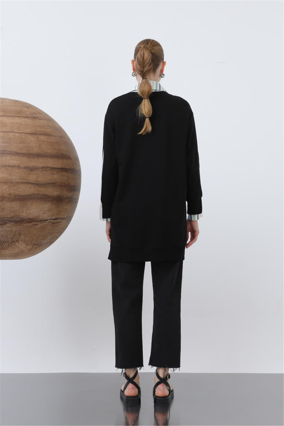 Puane Tunik Siyah-Mavi - 25YP10650