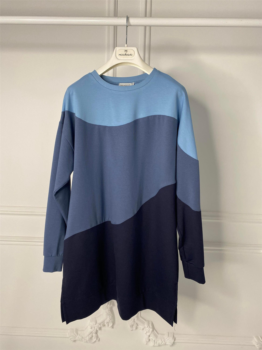 Renk Geçişli İndigo Sweatshırt