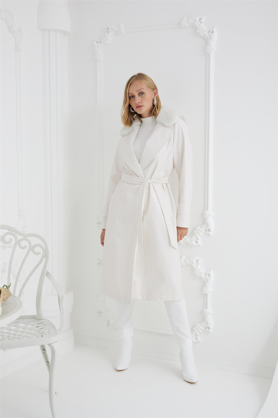 Rugan Çıkarılabilir Kürklü Ekru Kaban